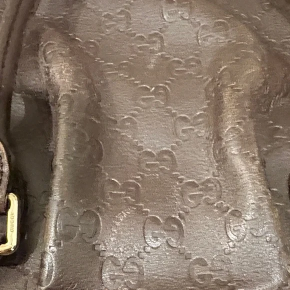 Gucci Dark Brown Embossed Leather Shoulder Bag - Picture 11 of 11
